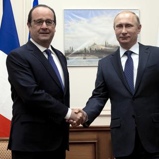 Le président français François Hollande rencontrait Vladimir Poutine samedi à Moscou. [Alain Jocard]