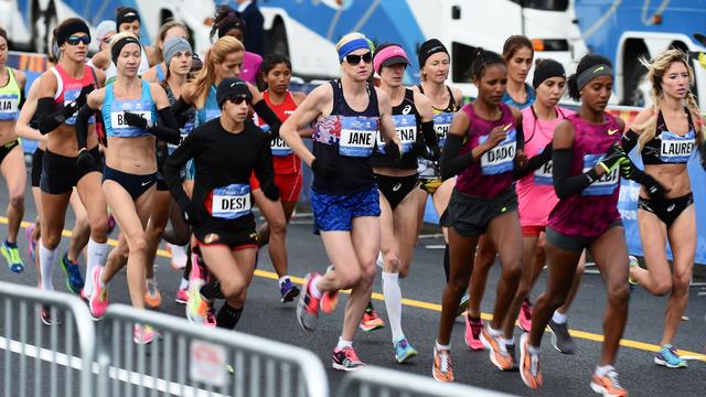Près de 50'000 coureurs ont participé au marathon de New York 2014. [AFP - Jewel Samad]