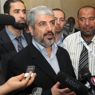 Le chef en exil du Hamas Khaled Mechaal exoge d'Israël la levée du blocus de Gaza [AFP PHOTO / KHALIL]