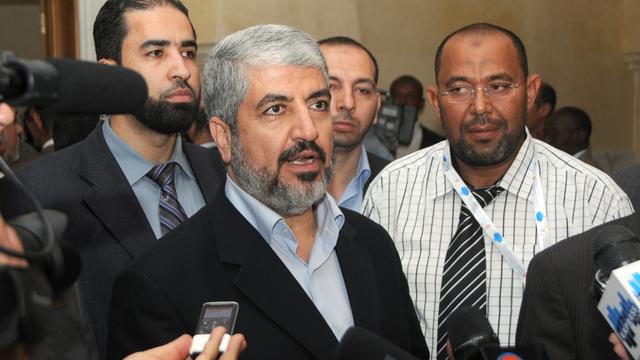Le chef en exil du Hamas Khaled Mechaal exoge d'Israël la levée du blocus de Gaza [AFP PHOTO / KHALIL]