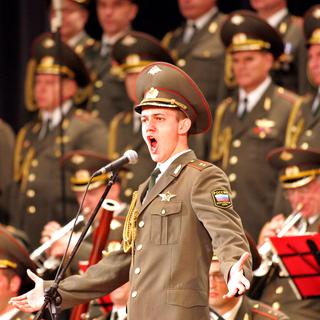 Le Choeur de l'armée rouge, le 19 avril 2006 à Rabat, au Maroc. [Abdelhak Senna]