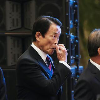 Le ministre japonais des Finances Taro Aso. [AP Photo/Keystone - Andy Wong]