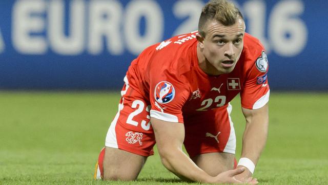 Shaqiri à terre, comme l'ensemble de l'attaque suisse... [Laurent Gilliéron]