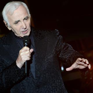 Charles Aznavour en concert à Moscou le 10 mars 2014. [RIA Novosti/afp - Vladimir Astapkovich]