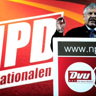 Udo Voigt, premier élu néonazi allemand au Parlement européen.