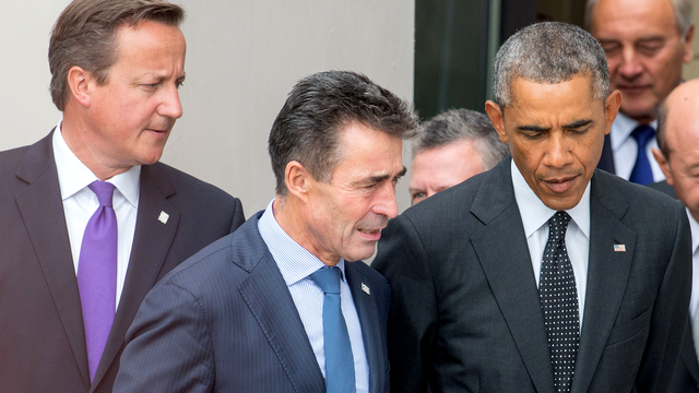 Les dirigeants de l'OTAN planchent sur de nouvelles sanctions contre Moscou. [DPA/AFP - Maurizio Gambarini]