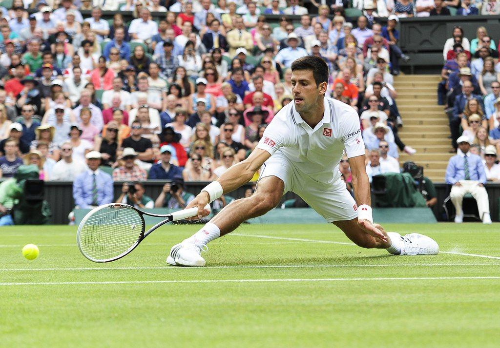 Djokovic a sorti son bleu de travail face à Stepanek. [KEYSTONE - Facundo Arrizabalaga]