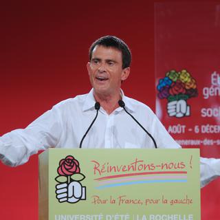 Manuel Valls à l'université d'été du PS à La Rochelle. [Xavier Leoty]