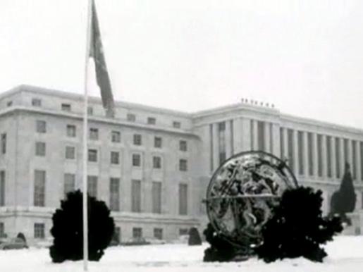 Le Palais des Nations à Genève - Carrefour, 24 janvier 1964.