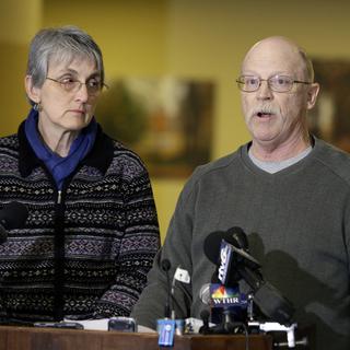 Les parents de Peter Kassig en conférence de presse, le mardi 17 novembre. [AP Photo/Keystone - Darron Cummings]