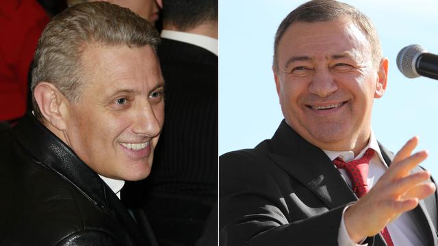 Boris et Arkady Rotenberg - Appartenant aux nouveaux oligarques russes, les deux frères ont accru leur fortune de 2,5 milliards de dollars ces deux dernières années grâce à des contrats liés aux Jeux olympiques de Sotchi, affirme Washington. Frappés de sanctions par Washington, ces proches de Vladimir Poutine étaient tous deux partenaires d'entraînement de judo du président russe, selon le magazine Forbes. [Valeriy Levitin/Alexander Kulebyakin]