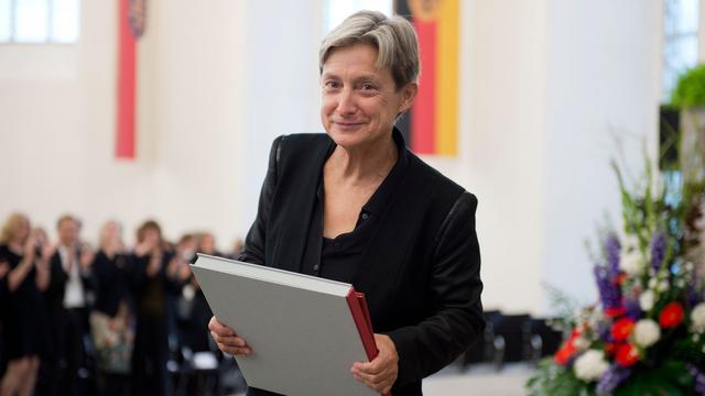 La philosophe américaine Judith Butler a reçu le prix Adorno à Francfort en 2012. [AP Photo/Thomas Lohnes]