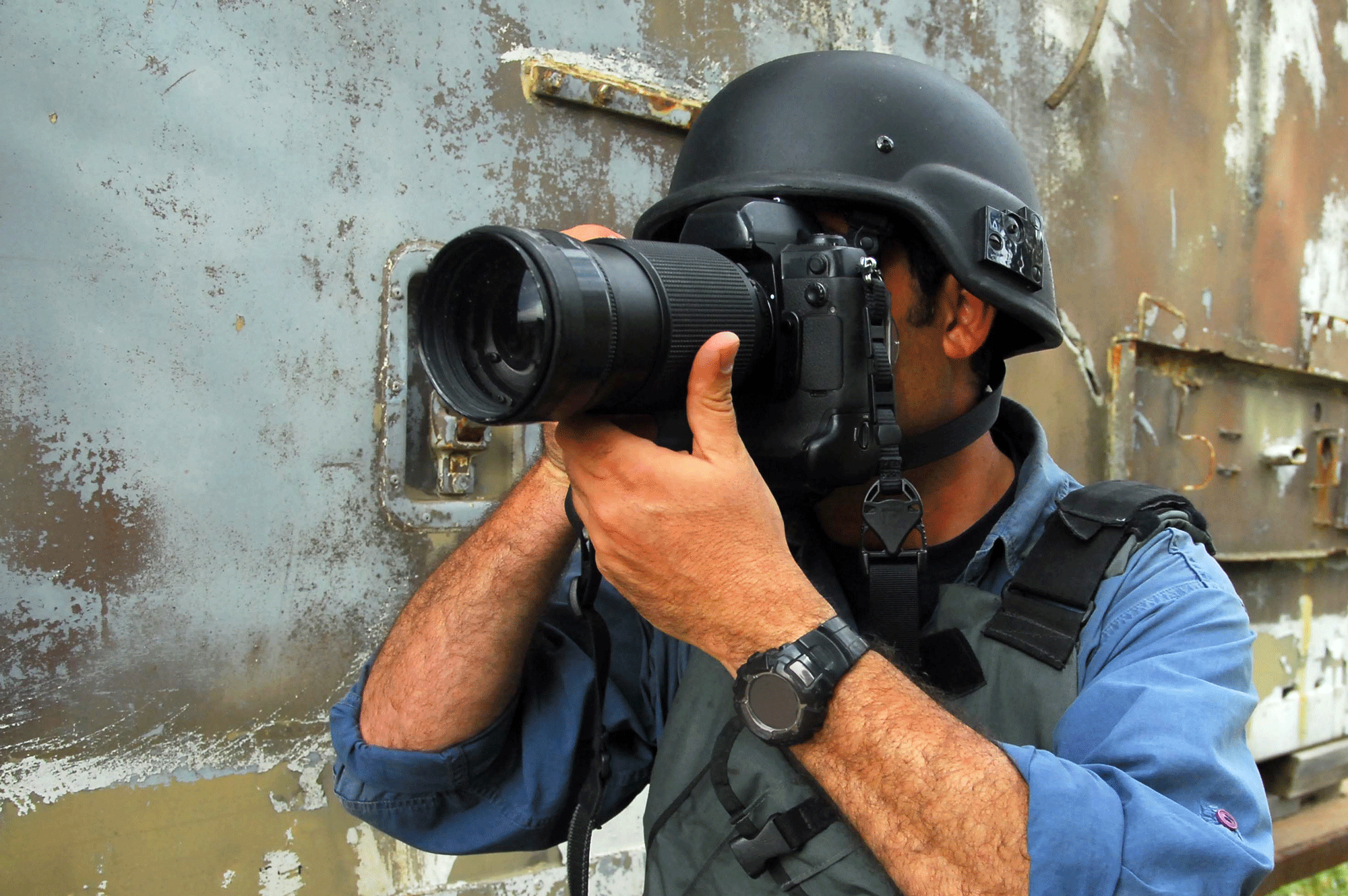 Un journaliste de guerre [© Rafael Ben-Ari]