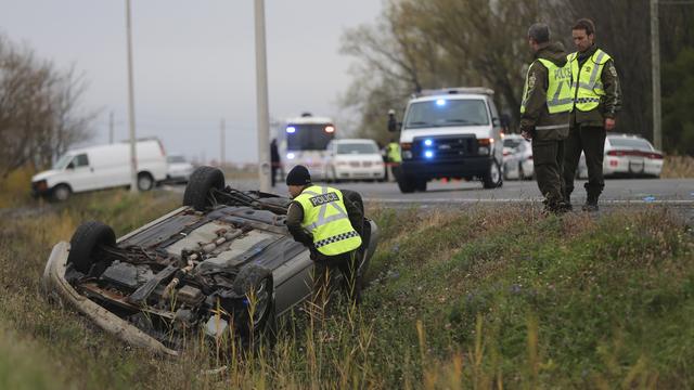 La Sûreté du Québec, chargée de l'enquête, a inspecté le véhicule accidenté à Saint-Jean sur Richelieu.