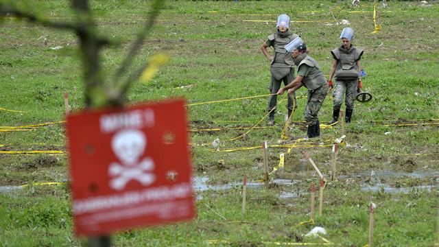 Mines Bosnie inondations [AP Photo/Sulejman Omerbasic]