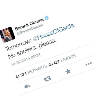 Capture écran du tweet très personnalisé du compte Twitter de Barack Obama. [Twitter]