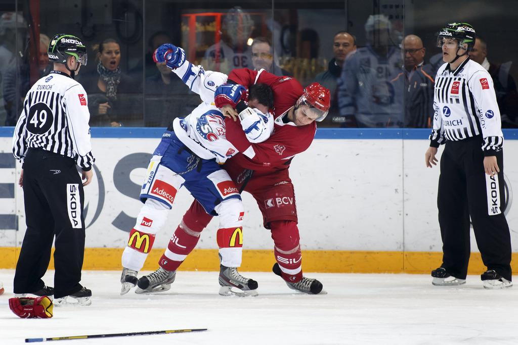 Le LHC a manqué de punch face aux véloces ZSC Lions. [KEYSTONE - Salvatore Di Nolfi]