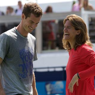 Andy Murray et sa nouvelle coach Amélie Mauresmo. [Andrew Cowie]