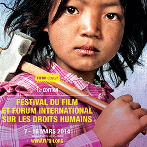 L'affiche de la 12e édition du Festival du Film et Forum International sur les Droits Humains (FIFDH). [fifdh.org]