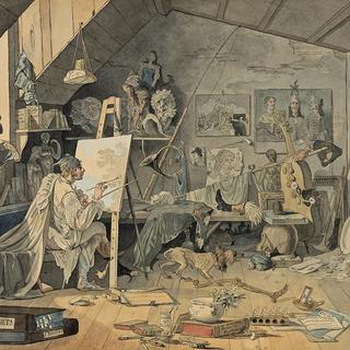 Wolfgang-Adam Töpffer, "L'Atelier du peintre", 1797. [Musées d’art et d’histoire, Genève - B. Jacot-Descombes]