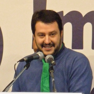 Le secrétaire fédéral de la Ligue du Nord Matteo Salvini. [CC-BY-SA - Fabio Visconti]
