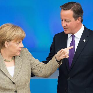 Angela Merkel et David Cameron. [EPA/Maurizio Gambarini]