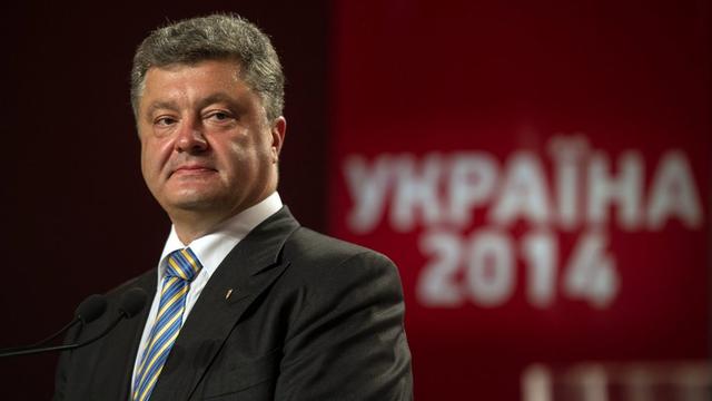 Petro Porochenko, vainqueur au premier tour de la présidentielle ukrainienne. [EPA - Alexey Furman]