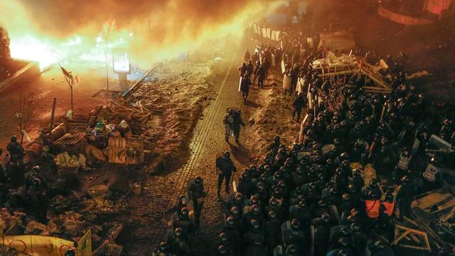 Des images de guerre civile à Kiev. [EPA/SERGEY DOLZHENKO - SERGEY DOLZHENKO]