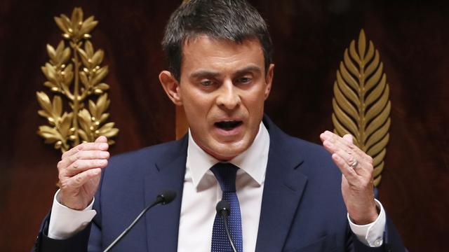 Le Premier ministre français Manuel Valls, lors de son discours de politique générale à l'Assemblée nationale, le 16 septembre 2014. [AFP]