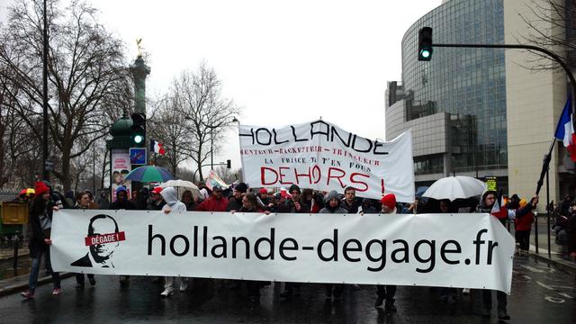 Manifestion contre François Hollande, dimanche 26.01.2014. [Thibault Camus]
