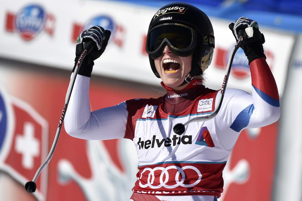 Gut avait enlevé son 1er succès en Coupe du monde en décembre 2008 à St-Moritz. [KEYSTONE - Peter Schneider]