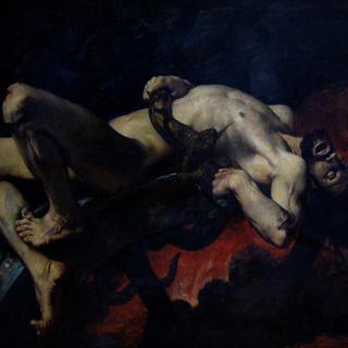 "Ixion précipité dans les enfers", oeuvre de Jules-Élie Delaunay (1828-1891). [D.P.]
