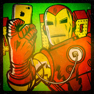 Butcher Billy imagine des super-héros en plein "selfies" dans sa série "Marvel Selfie". [behance.net/gallery/15782791]