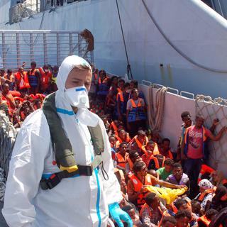 migrants lampedusa italie mare nostrum naufrage [AP Photo/Italian Navy]