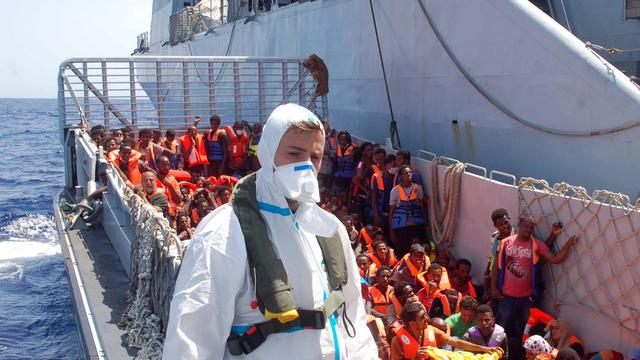 migrants lampedusa italie mare nostrum naufrage [AP Photo/Italian Navy]