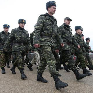 Depuis 2011, les soldats d'élite russes effectuent des stages de formation à Andermatt, dans le canton d'Uri. [EPA/Keystone - Zurab Kurtsikidze]