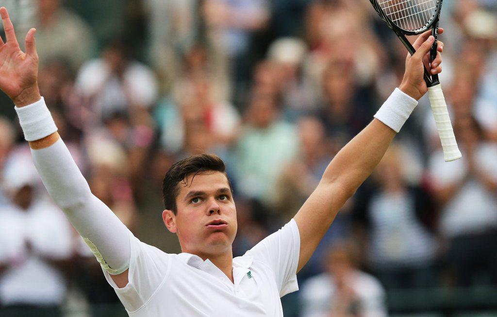 Milos Raonic est le 2e Canadien à atteindre les demi-finales à Wimbledon après Robert Powell en 1908. [KEYSTONE - Tatyana Zenkovich]