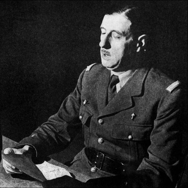 Charle de Gaulle, lors de son fameux "Appel du 18 juin" depuis la BBC de Londres en 1940. [BBC / AFP]