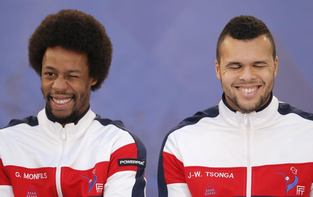 Monfils et Tsonga sauront-ils se transcender devant leur public? [KEYSTONE - Christophe Ena]