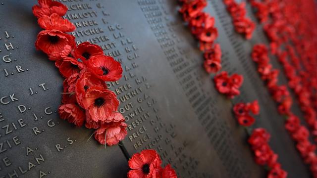 Lundi 4 août: jour de commémoration au mémorial de la Première Guerre mondiale à Camberra, en Australie. [EPA/Keystone - Lukas Coch]