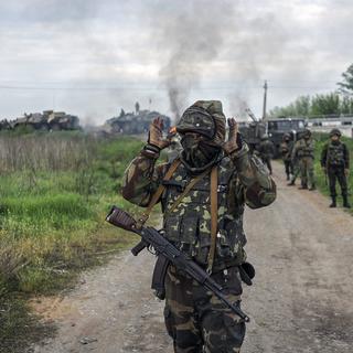 Ukraine Russie soldats armée Slaviansk Donetsk [EPA/Keystone - Roman Pilipey]