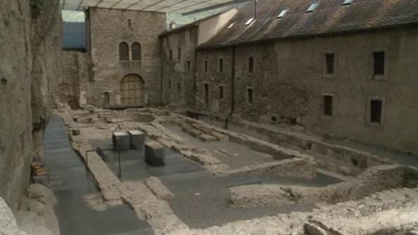 Fouilles archéologiques à l'Abbaye de saint Maurice [RTS]