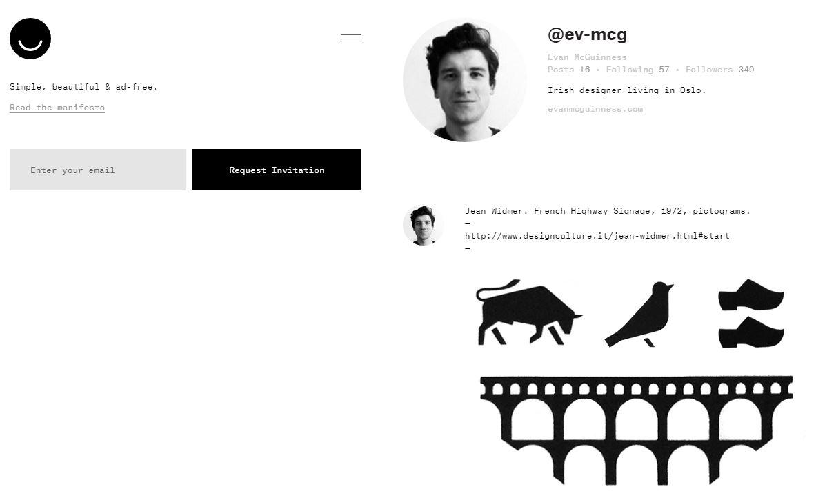 Exemple d'un profil public sur Ello. [ello.co]