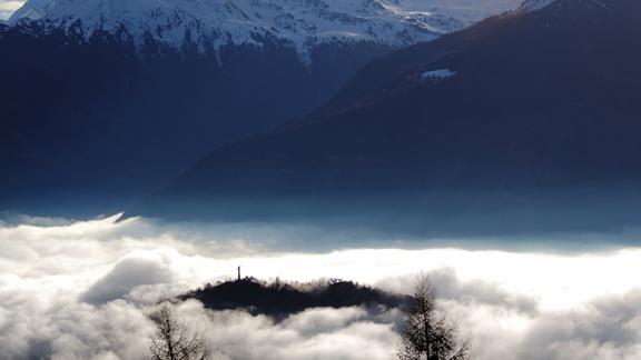 Vue depuis Anzère (VS) en direction de Montana. [Carolyn Deane]