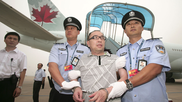 L'homme d’affaires Lai Changxing, extradé du Canada, avait été arrêté à son arrivée à Pékin. [Stringer]