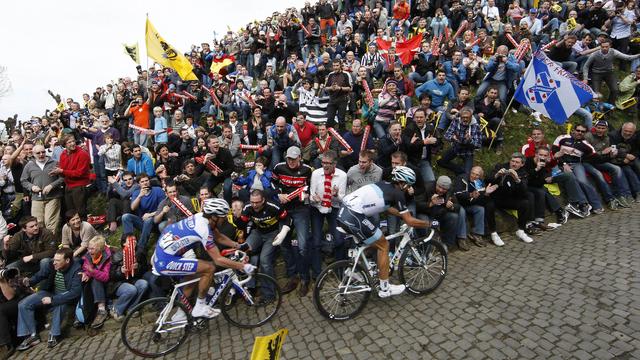 Cancellara (à droite) aura le soutien d'un fan-club de 4000 membres basé à Audenarde. [Yves Herman]