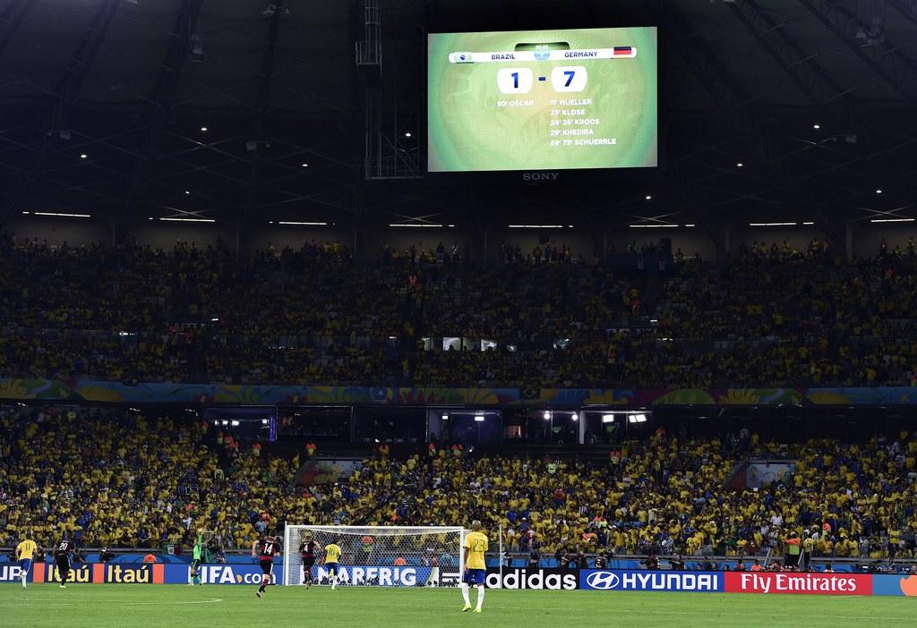 Une nouvelle fois, le stade de Mineirao n'a pas porté chance à la Seleçao. [KEYSTONE - Meissner]