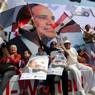 La victoire du Maréchal inaugure une nouvelle ère pour l'Egypte. [EPA/Keystone - Khaled Elfiqi]