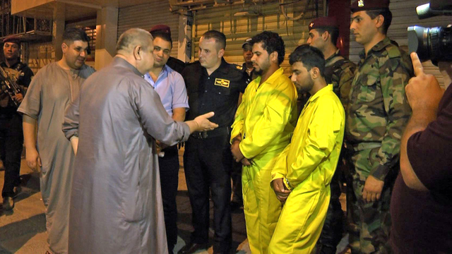 Confrontation entre victimes et auteurs d'un attentat à Bagdad. [Al Iraqiya]