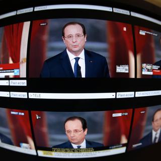 "Le grand oral" de François Hollande vu par les médias français. [Thomas Coex]